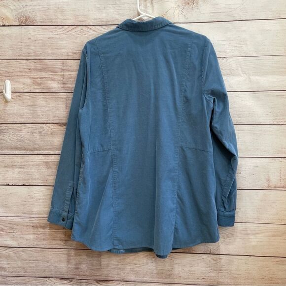 J JILL BABY WALE CORDUROY TUNIC TOP IN BLUE - Picture 4 of 5